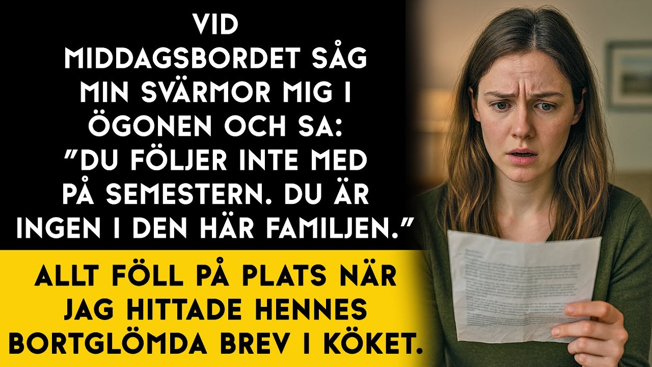 Min svärmor förnedrade mig i åratal... Tills en lapp i köket förändrade allt
