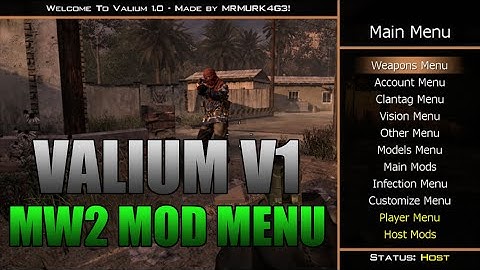 MW2 Mod Menu "Valium 1.0" + Download