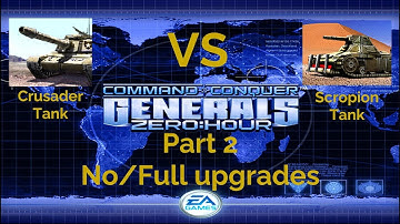 Command & Conquer Generals Zero Hour Scorpion Tanks VS Crusader Tanks Part 2