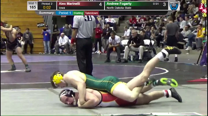 Alex Marinelli (Iowa) vs Andrew Fogarty (North Dak...