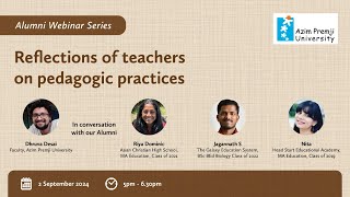 Alumni Webinar: Reflections of Teachers on Pedagogic Practices’