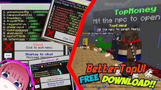 BetterTopUI Pocketmine-MP Plugin | PMMP [PM4] | Pack Edition Wealth