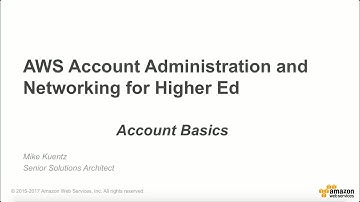 AWS Account Basics for Education