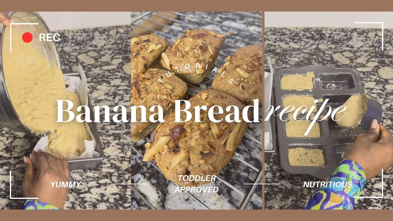 Полезный и сытный банановый хлеб для детей | Простой рецепт без миксера