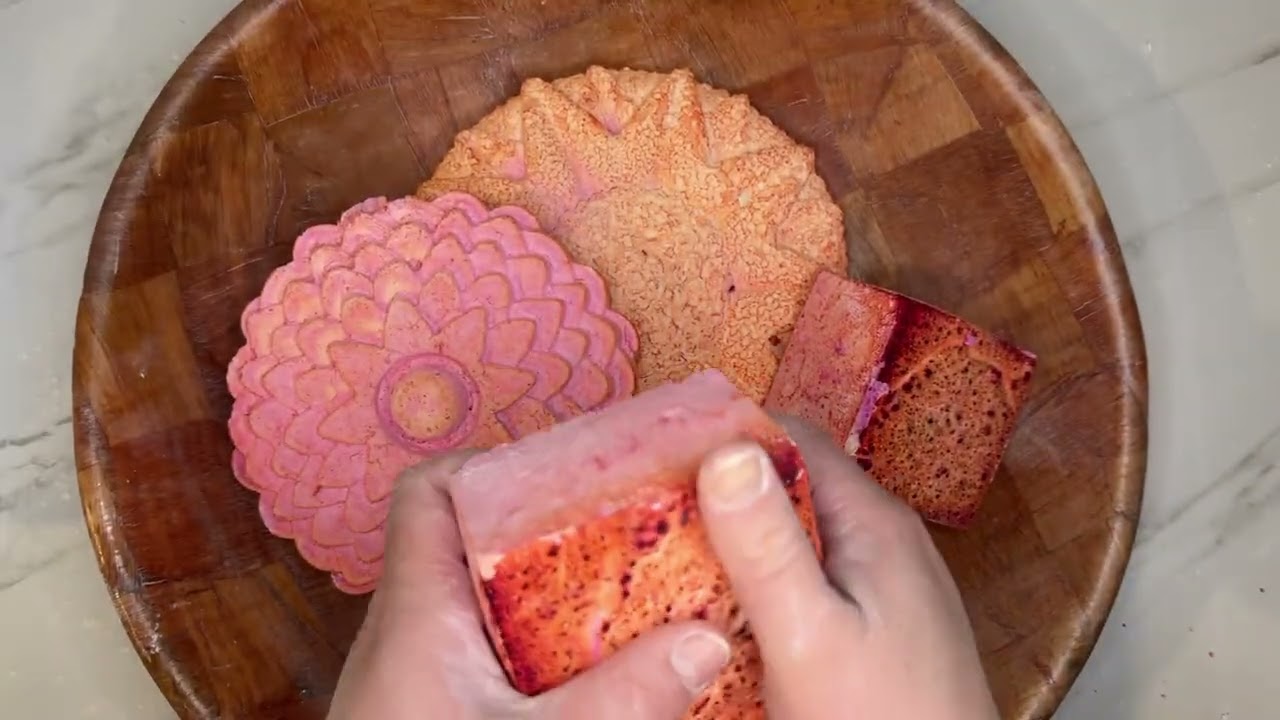 Pink and Orange Gritty Dusty BSN Gym Chalk crush reforms ASMR 