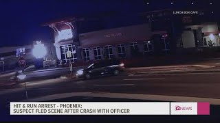 Woman arrested after hit-and-run crash injures Phoenix officer