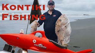 Kontiki Fishing at Karioitahi Beach With Predator Kontiki