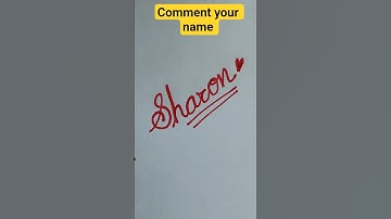 ✨ Cursive Name Art | Stylish Name Writing in Cursive | Calligraphy for Beginners #shorts #sharon