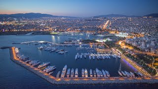 #80 Flisvos marina walk after sunset in Athens, Greece