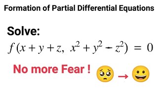 Form Pde From Φxyz, X²Y²-Z² 0 Formation Of P.d.e. By Eliminating Arbitrary Functions