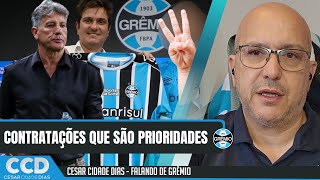 Montagem, dificuldades e as três prioridades do Grêmio