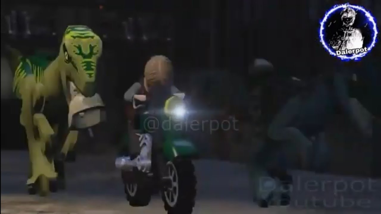 owen grady libera a los velociraptores para rastrear al indominus rex | LEGO Jurassic world esp