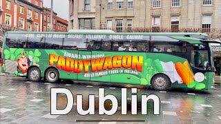 Dublin City Centre March 2024 | Day time walking tour Dublin Ireland | 60FPS UHD