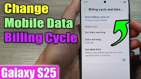 How to 🔄 Change Mobile Data Billing Cycle on Galaxy S25!