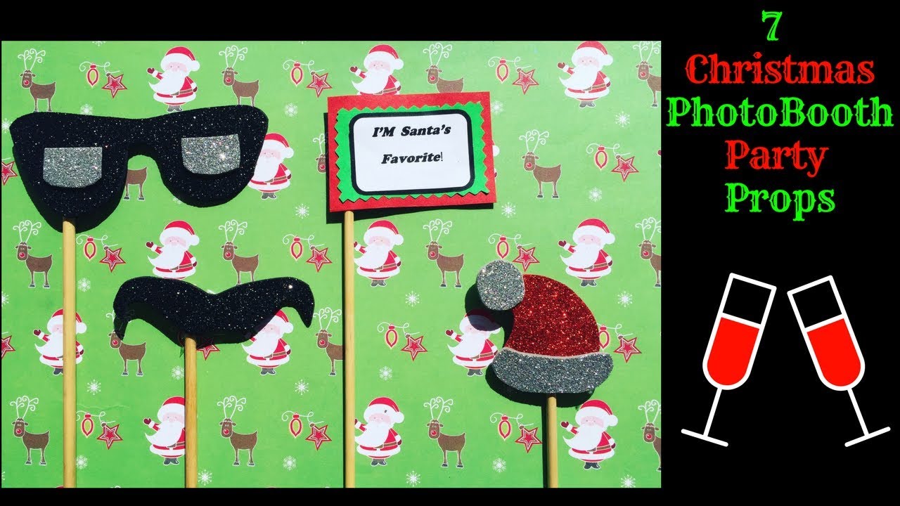 DIY Christmas Photobooth Props How To Make Party Props At Home YouTube
