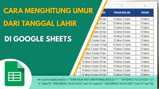 Cara Menghitung Umur dari Tanggal Lahir  #Spreadsheet #hitungumur #dateif# query #importrange