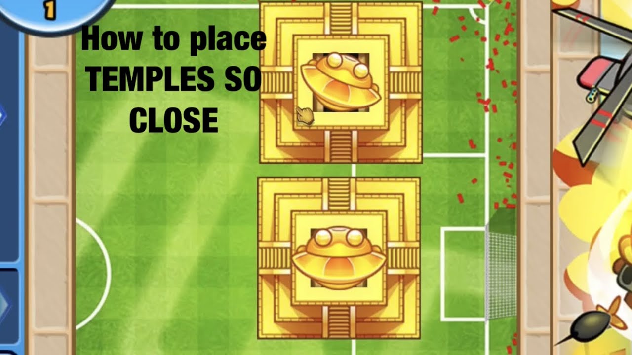 How to properly place super monkey temples in Bloons td battles