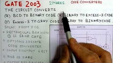 Video Solution to GATE ECE-2003 Problem-Code converter