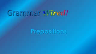 6.1 Prepositions