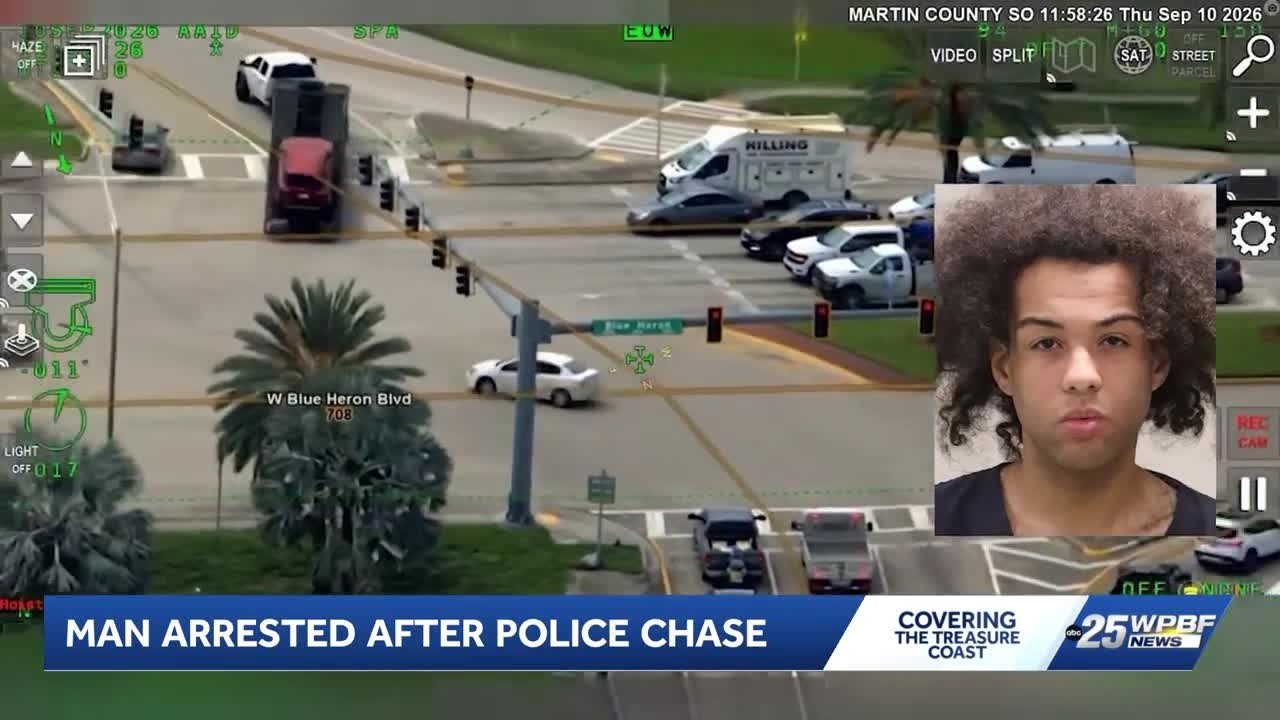 Publix theft suspect arrested after high-speed chase from Martin County into Palm Beach County