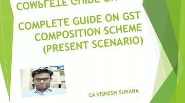 Complete guide on GST COMPOSITION SCHEME (present scenario)