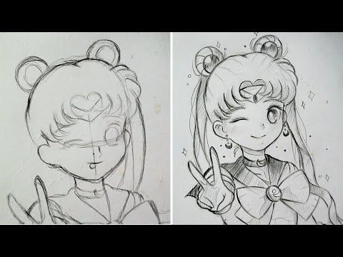 Hoe teken je Sailor Moon