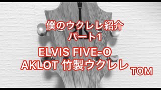ウクレレ紹介ELVIS FIVE-O AKLOT 竹製ウクレレ　同じ弦でも素材とサイズで音は変わるのか？