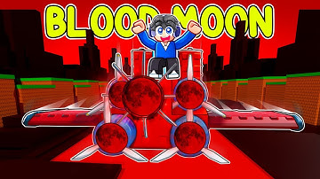 I Built a Plane USING ONLY BLOODMOON BLOCKS in Build a Plane!!