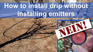 How to install a drip system without installing emitters