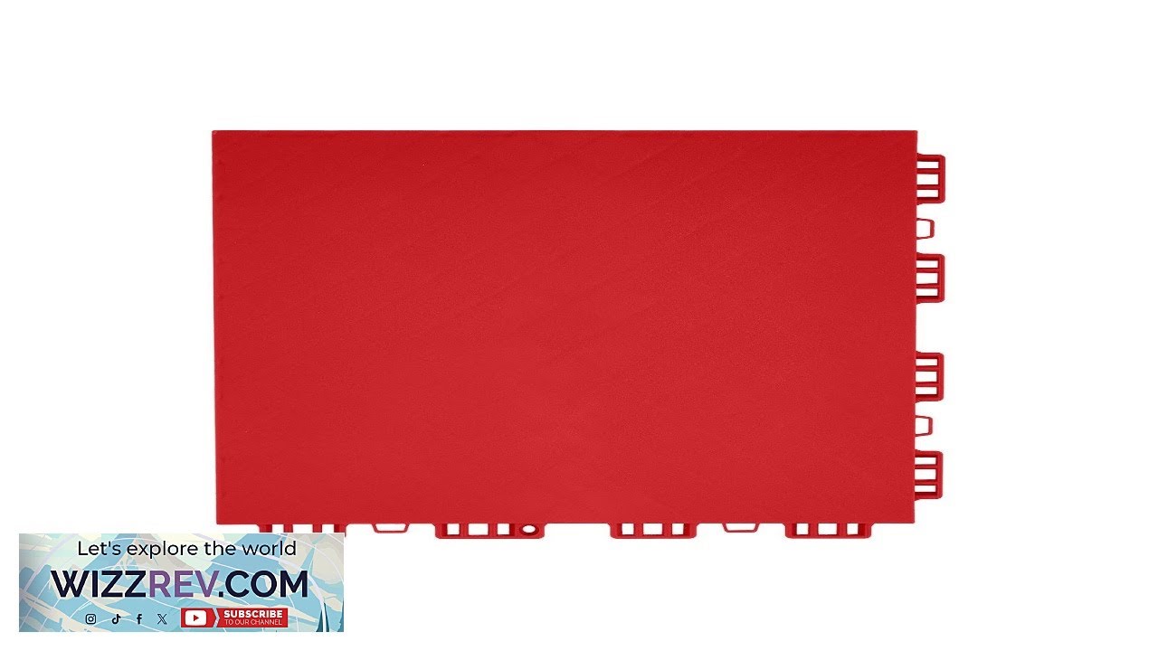 Gym Flooring Set 8 PCS Interlocking PP Puzzle Rubber Tiles Red Review