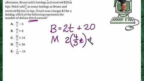 Praxis Application ALG156  Write an equation from an English statement, and then solve
