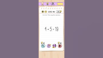 LEVEL 190 OF BRAIN TEST // CORRECT THIS EQUATION PLEASE .. ..