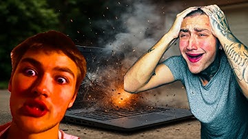 KID DESTROYS BROTHERS LAPTOP