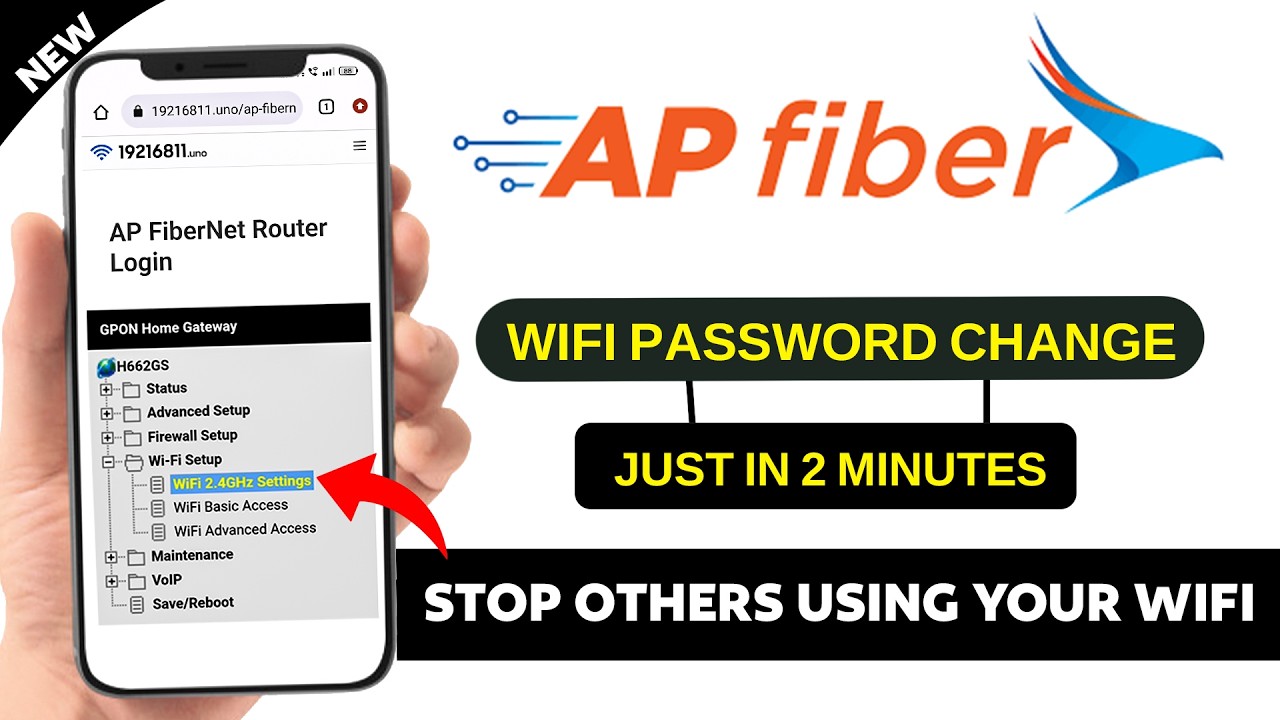 AP Fiber Router Password Change | Stop Others Using Your WiFi - YouTube