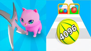 Dont slice the Cats VS Ball Run Fruit Fruit Merge - All Levels SpeedRun Gameplay Android iOS Ep1