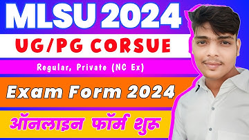 MLSU Exam Form 2024 | Mohanlal sukhadiya University Udaipur UG-PG Exam Form 2023