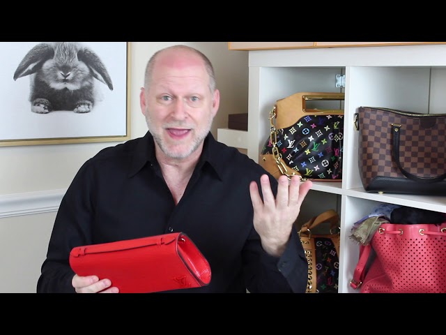 Louis Vuitton Clery Pochette in Epi Leather, in Coquelicot 