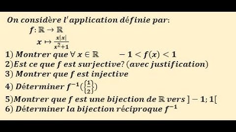 Application injective, surjective et bijective : exercice corrigé