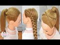 3 PEINADOS FACILES con TRENZAS para NIÑAS | COLETAS ALTAS de MODA 2019