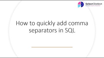 SQL Tips add comma separators