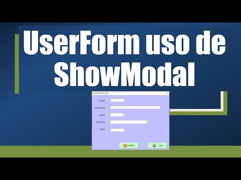 How to use UserForm ShowModal in Excel