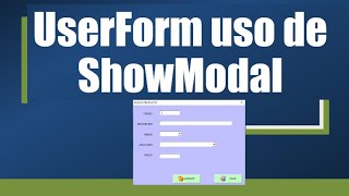 How to use UserForm ShowModal in Excel