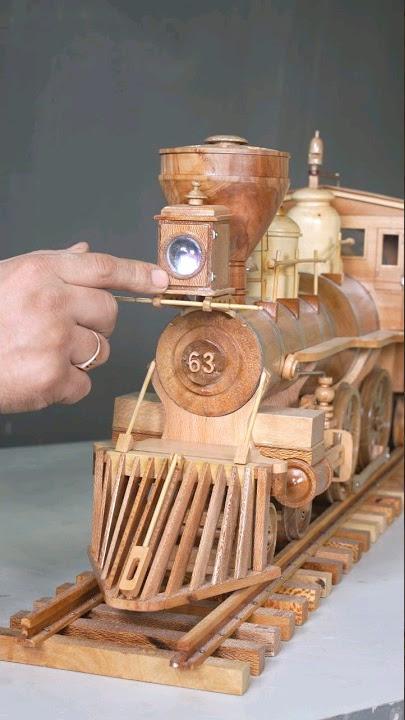 Wooden Locomotive 🚂 #woodworking #chevrolet #car #truck #train