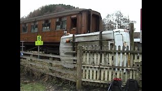 NYMR the scene after a steam train hits a ford transit van.