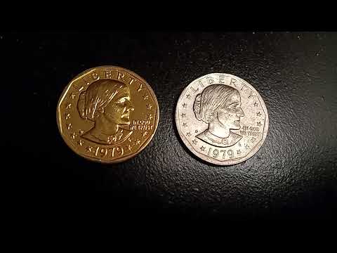 Gold Plated Susan B. Anthony Dollar Coin.