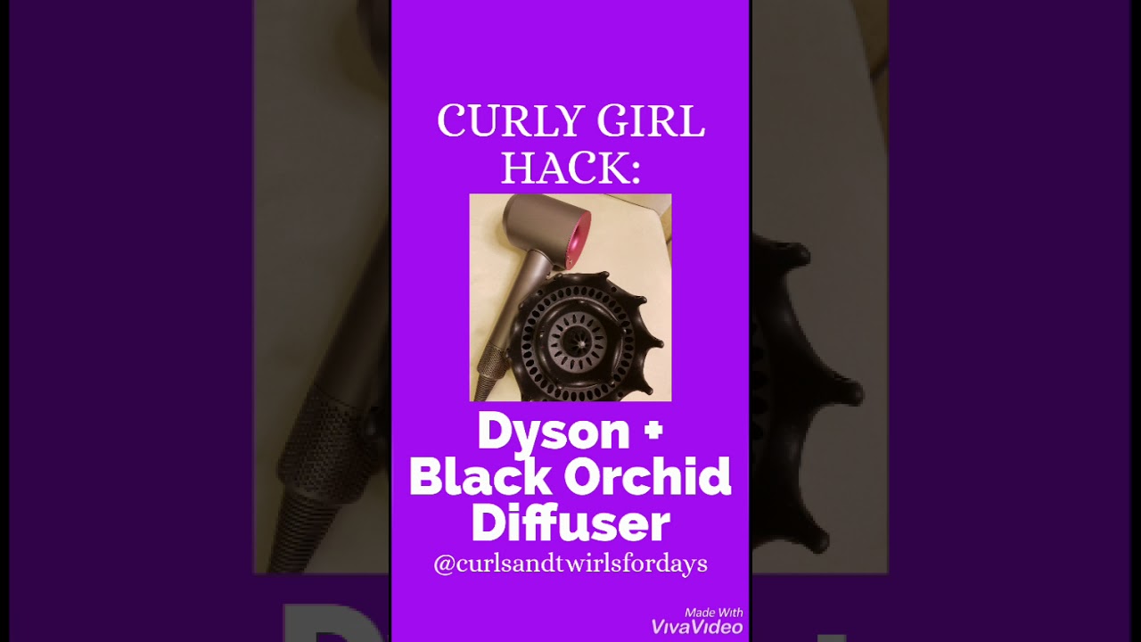 Dyson Hairdryer + Xtava Black Orchid Diffuser Curly Girl Hack YouTube