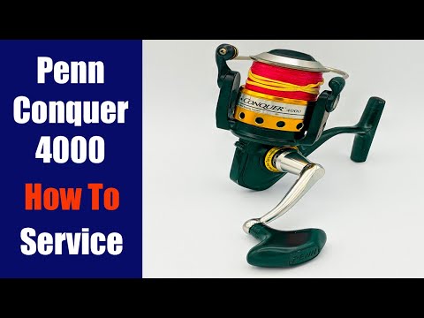 Penn Conquer 4000 - How To Take Apart, Service & Rebuild