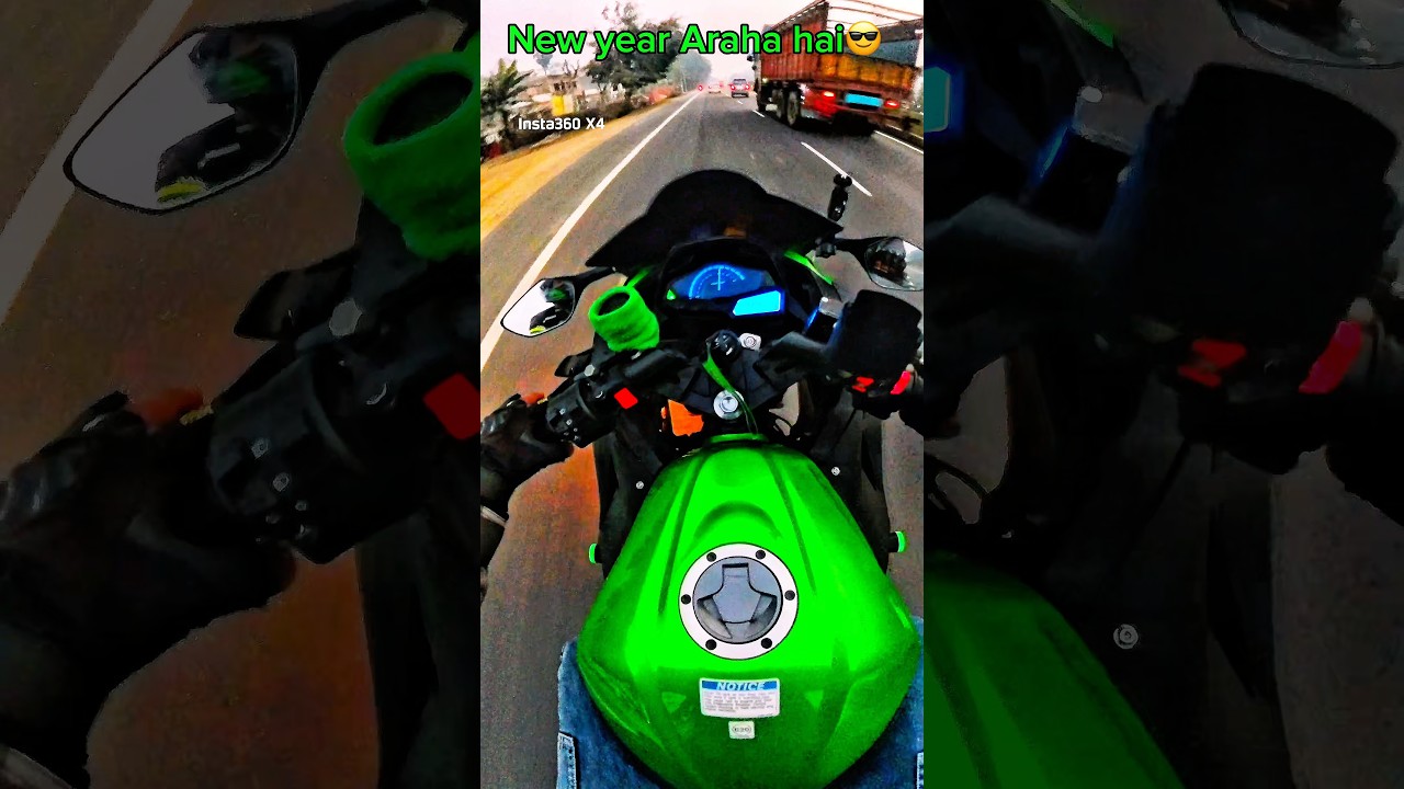 Pure Ninja 300# POV vibes #😮‍🔥💚Highway + green beast + year-end mood #= perfect combo.#