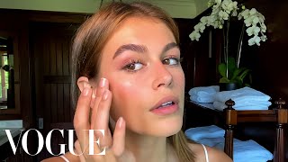 Kaia Gerber’s Guide to Face Sculpting and Sun-Kissed Makeup | Beauty Secrets | Vogue