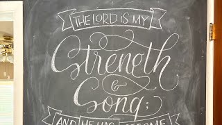 Satisfying Chalk Wall Lettering ASMR | 25 Minutes of Real-Time Hand Lettering